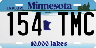 MN license plate 154TMC