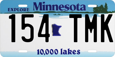MN license plate 154TMK