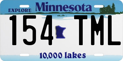 MN license plate 154TML