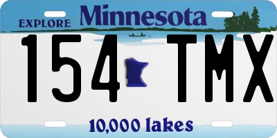 MN license plate 154TMX