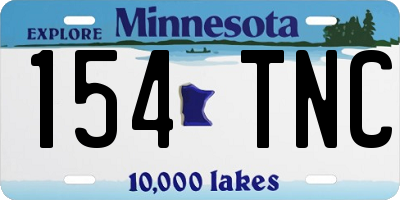 MN license plate 154TNC