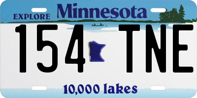 MN license plate 154TNE