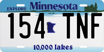 MN license plate 154TNF
