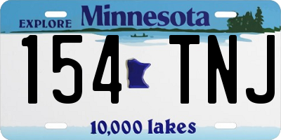 MN license plate 154TNJ