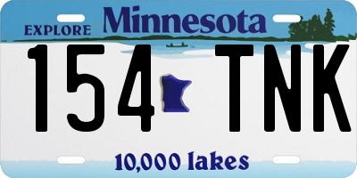 MN license plate 154TNK