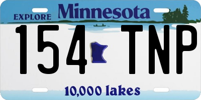 MN license plate 154TNP