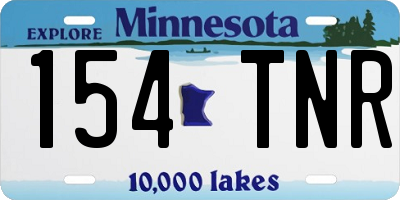 MN license plate 154TNR