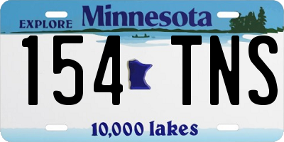 MN license plate 154TNS