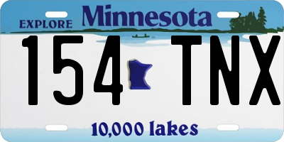 MN license plate 154TNX