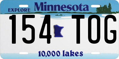 MN license plate 154TOG