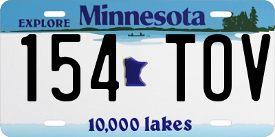 MN license plate 154TOV