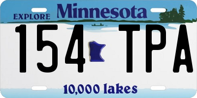 MN license plate 154TPA