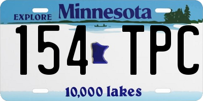 MN license plate 154TPC