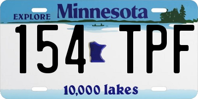 MN license plate 154TPF