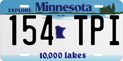 MN license plate 154TPI