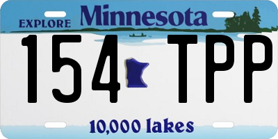 MN license plate 154TPP
