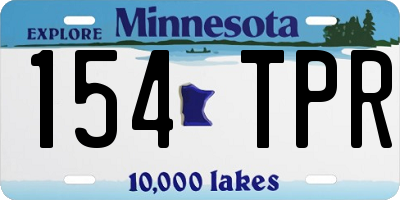 MN license plate 154TPR