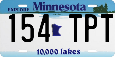 MN license plate 154TPT