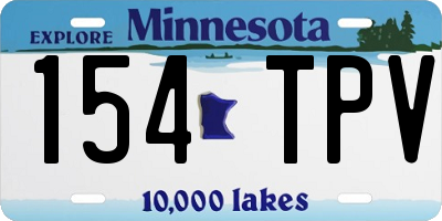 MN license plate 154TPV