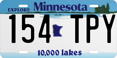 MN license plate 154TPY
