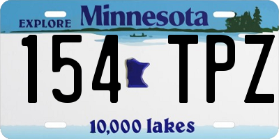 MN license plate 154TPZ