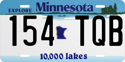 MN license plate 154TQB
