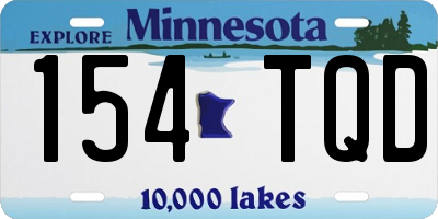 MN license plate 154TQD