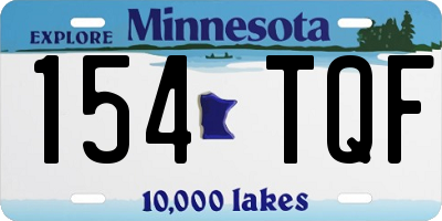 MN license plate 154TQF
