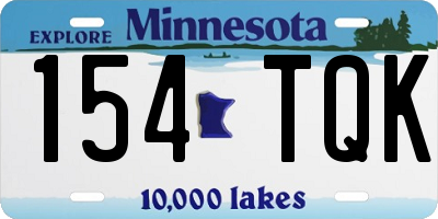 MN license plate 154TQK