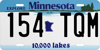 MN license plate 154TQM