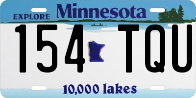 MN license plate 154TQU