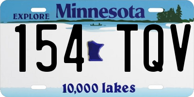 MN license plate 154TQV
