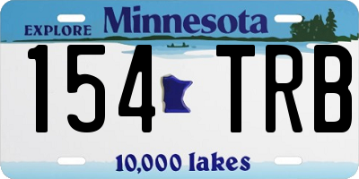 MN license plate 154TRB