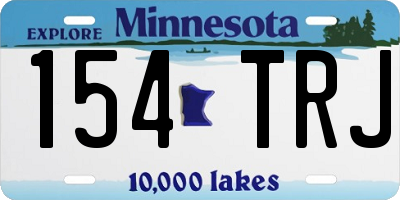 MN license plate 154TRJ