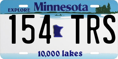 MN license plate 154TRS