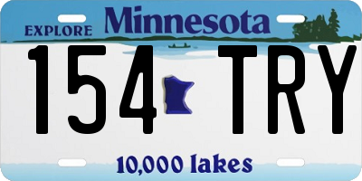 MN license plate 154TRY
