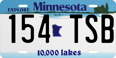 MN license plate 154TSB