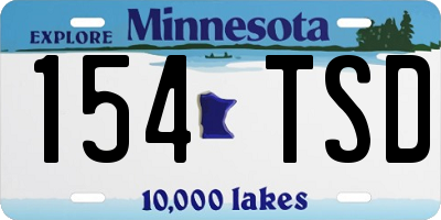 MN license plate 154TSD
