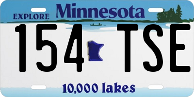 MN license plate 154TSE
