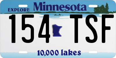 MN license plate 154TSF