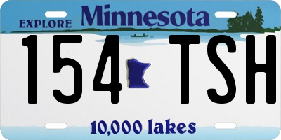 MN license plate 154TSH