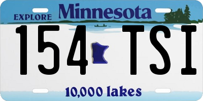 MN license plate 154TSI