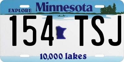 MN license plate 154TSJ
