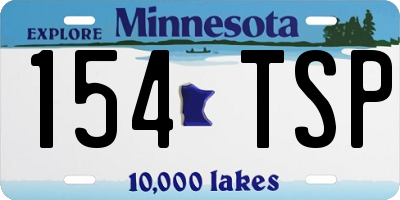 MN license plate 154TSP