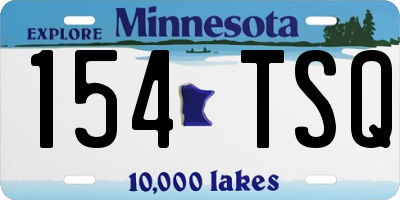 MN license plate 154TSQ