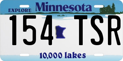 MN license plate 154TSR