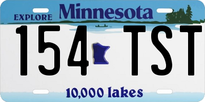 MN license plate 154TST