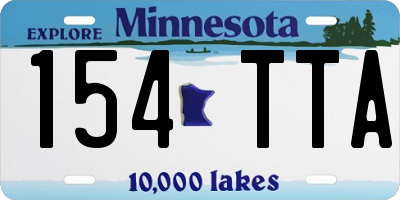 MN license plate 154TTA
