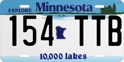 MN license plate 154TTB