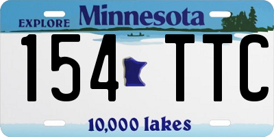 MN license plate 154TTC